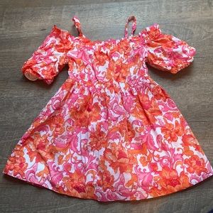 Pink, Orange, White 3T Janie and Jack Dress